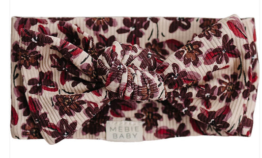 Antique Floral Ribbed Bamboo Head Wrap