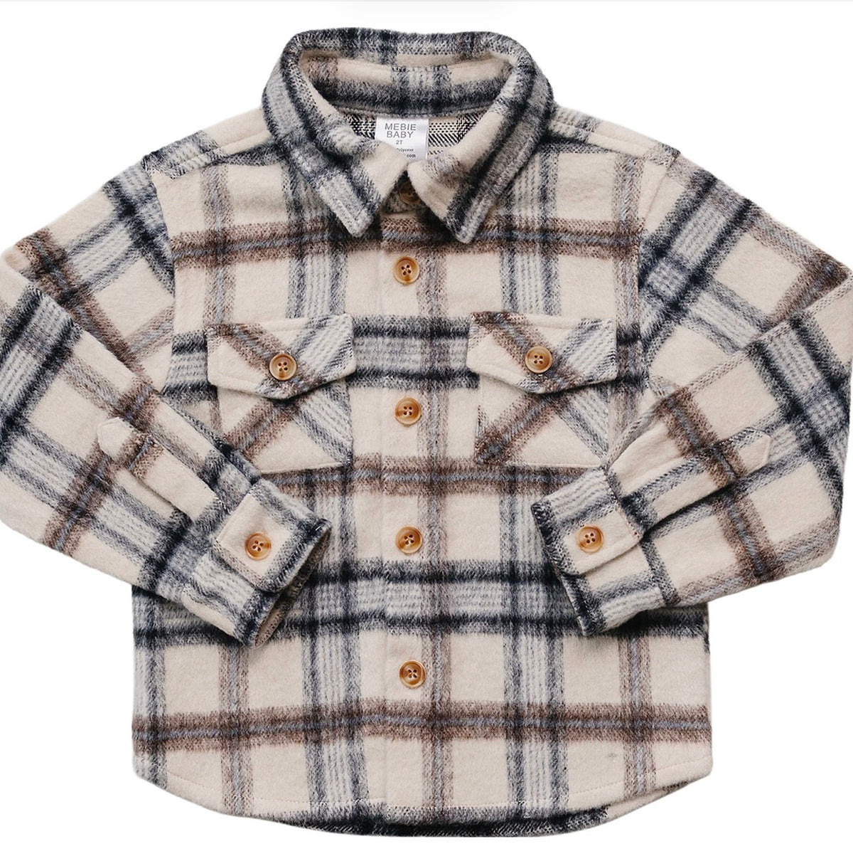 Cream Plaid Shacket