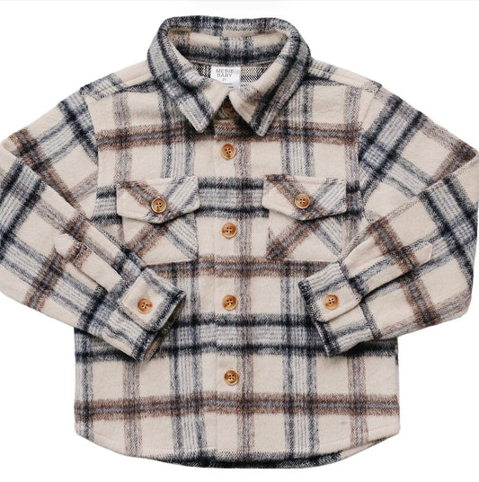 Cream Plaid Shacket