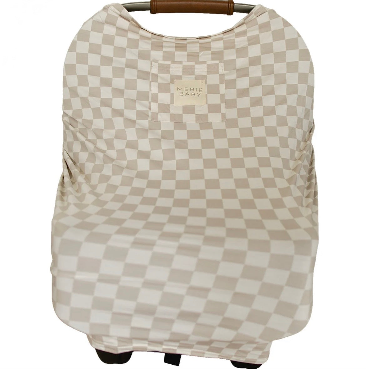 Taupe Checkered Bamboo Multi-Use Cover
