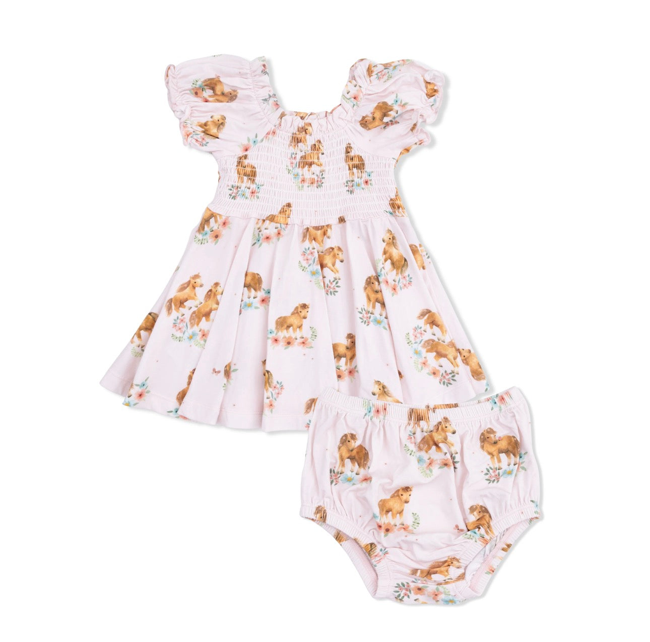Smocked Twirly Dress and Bloomer