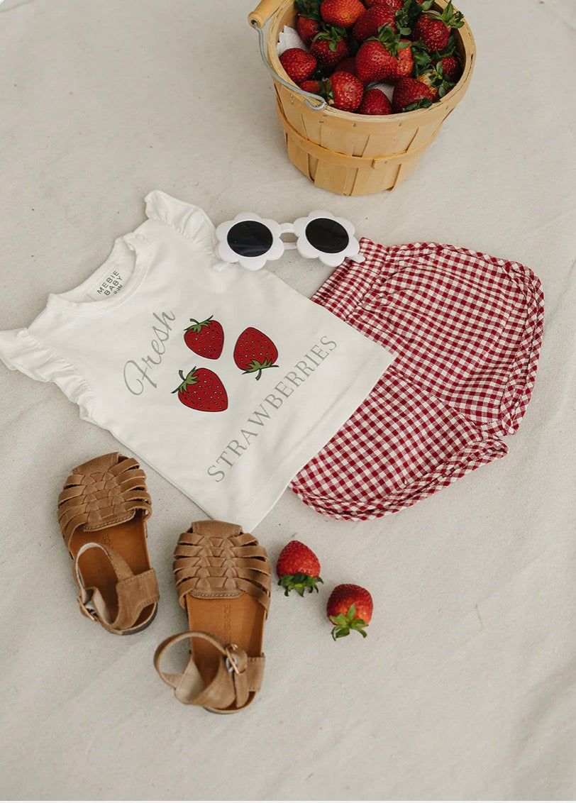 Strawberry Ruffle Tee