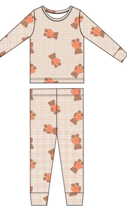 Gingham Little Boo Bear Two Piece Set