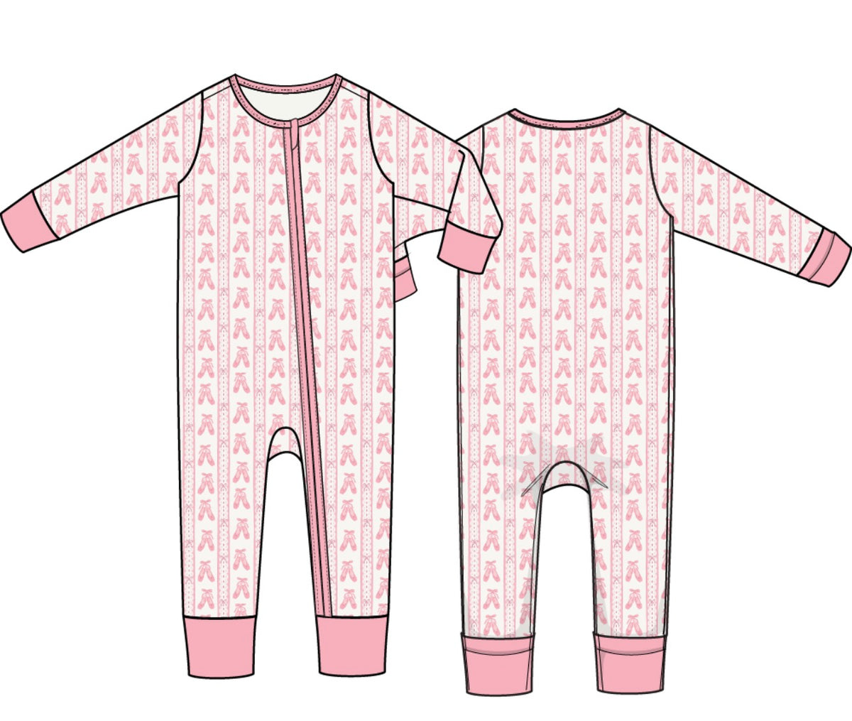 Ballet Shoes Ribbon Stripe Convertible Romper