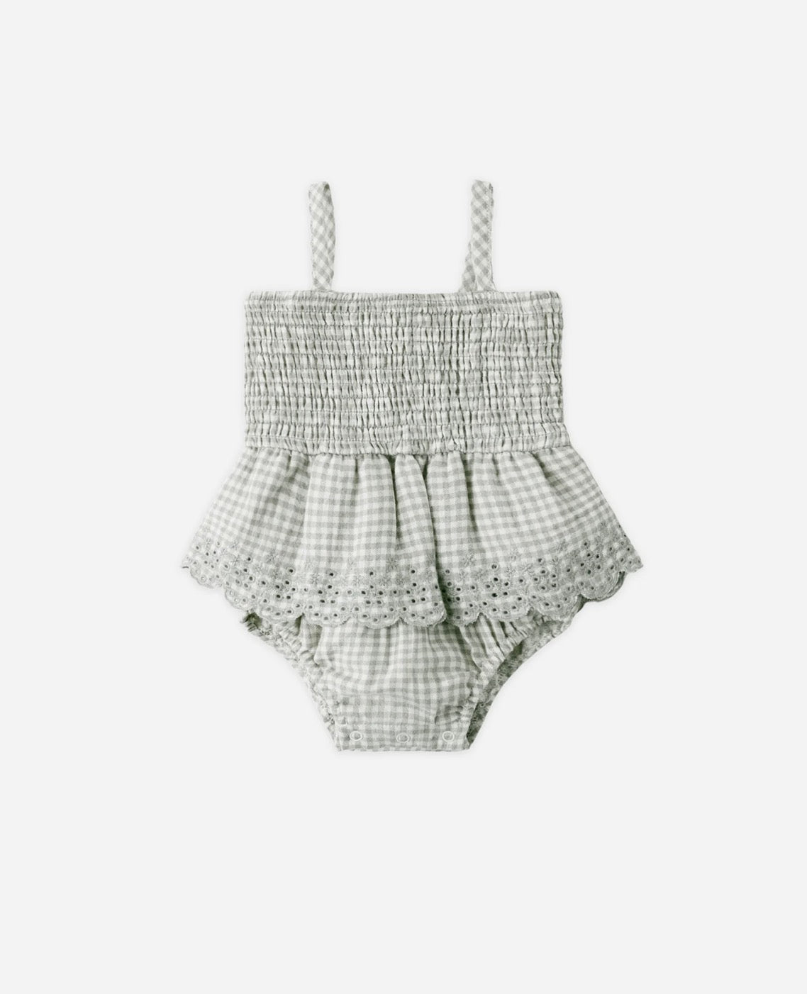 Smocked Gingham Bubble