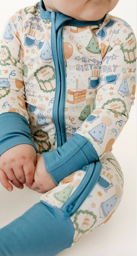 Birthday Boy Zipper Romper