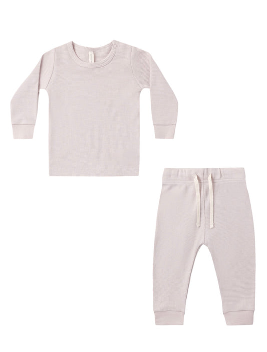 Waffle Top & Pant Set Lilac Mist