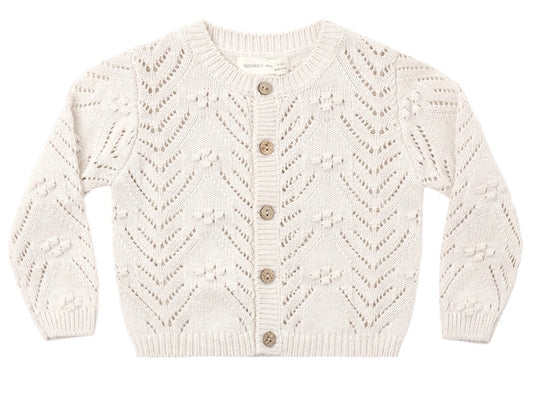 Knit Cardigan Heathered Oatmeal
