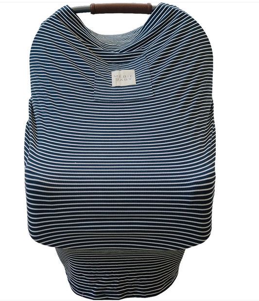 Navy Stripes Bamboo Multi Use Cover