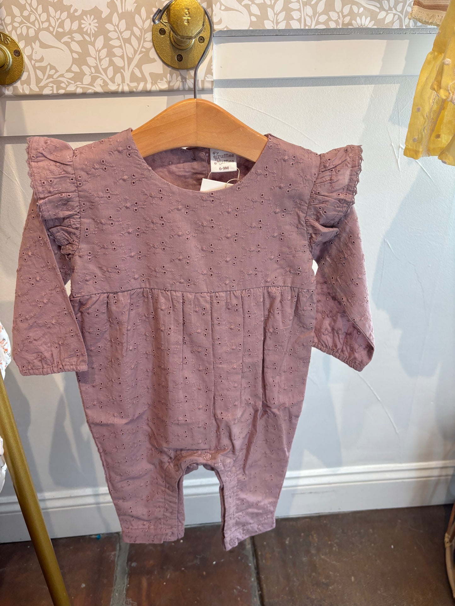 Purple Eyelet Romper