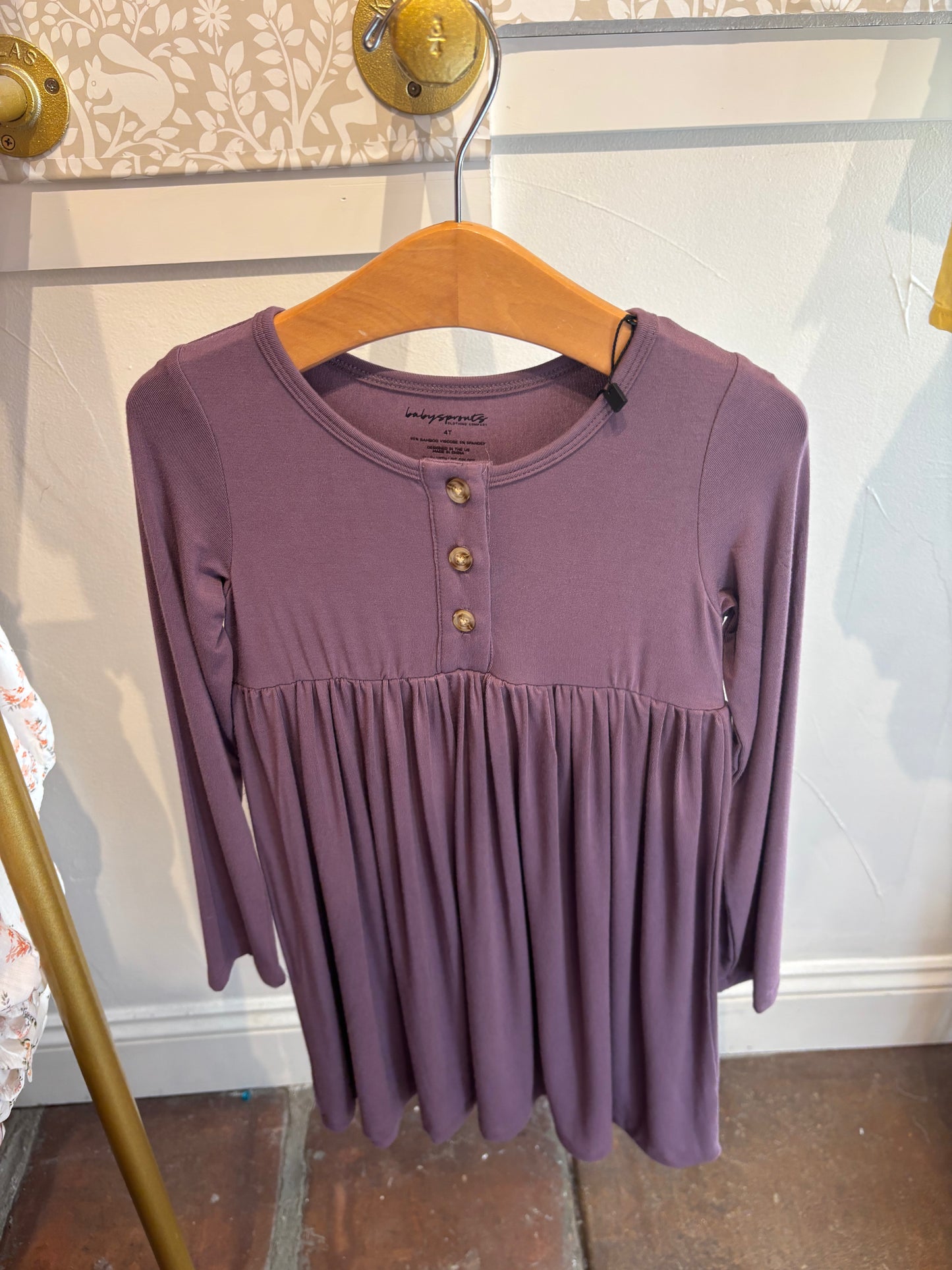 Purple Button Dress