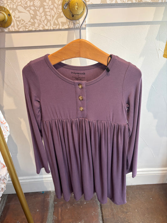 Purple Button Dress