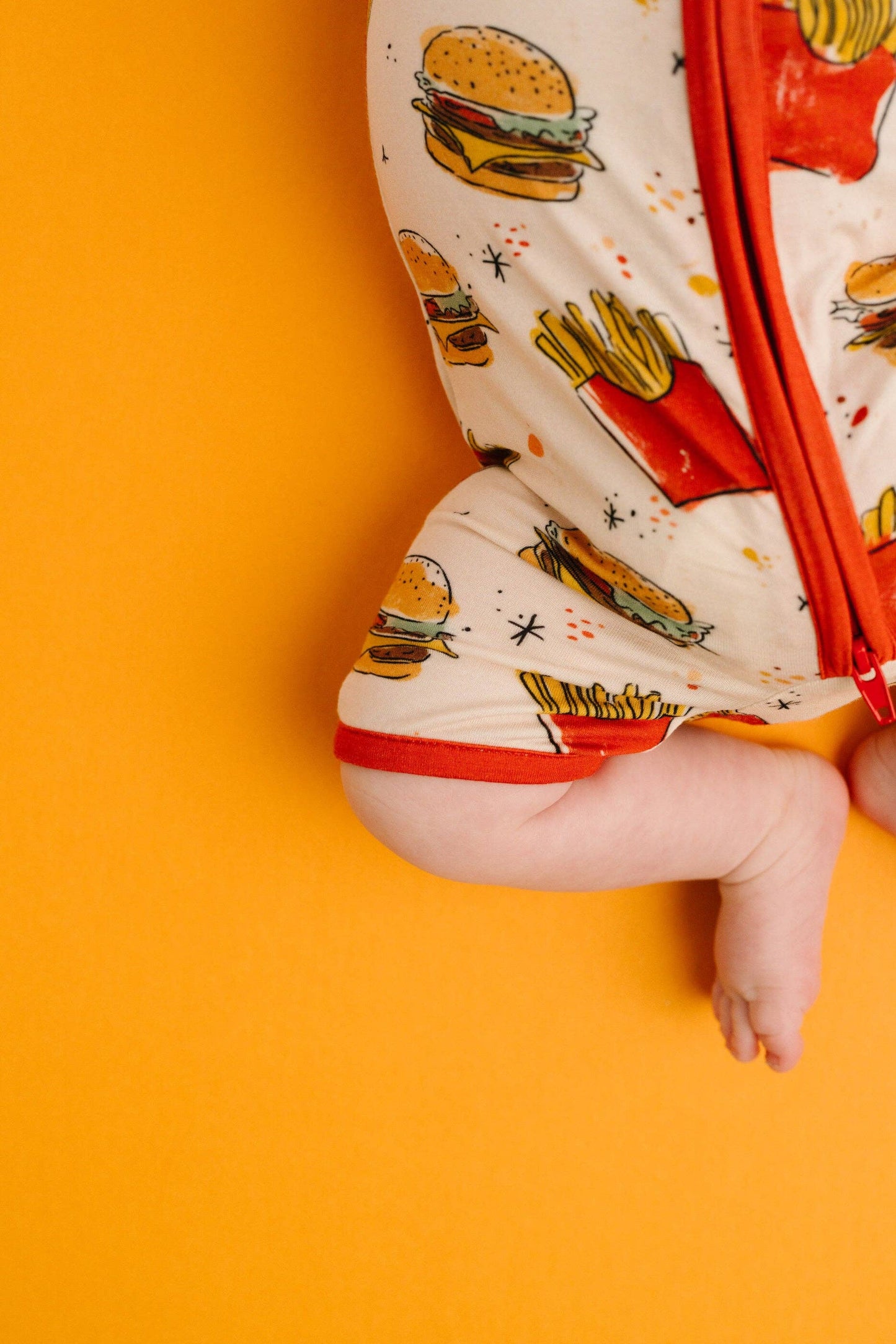 Cheeseburger Meal Bamboo Short Romper