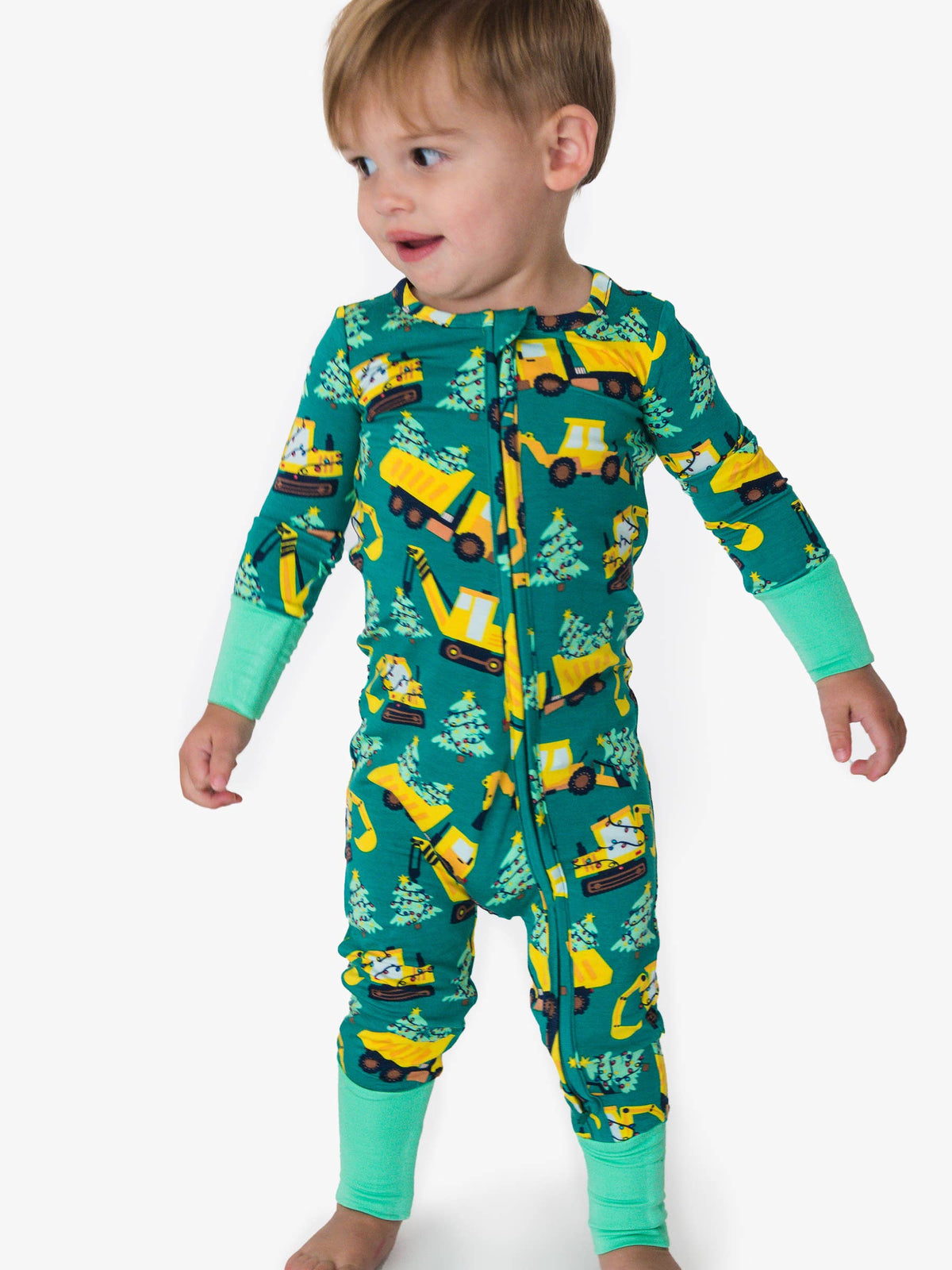 SoftSnooze™ Baby Bamboo Viscose Holiday Haul Convertible One Piece Footie Pajama