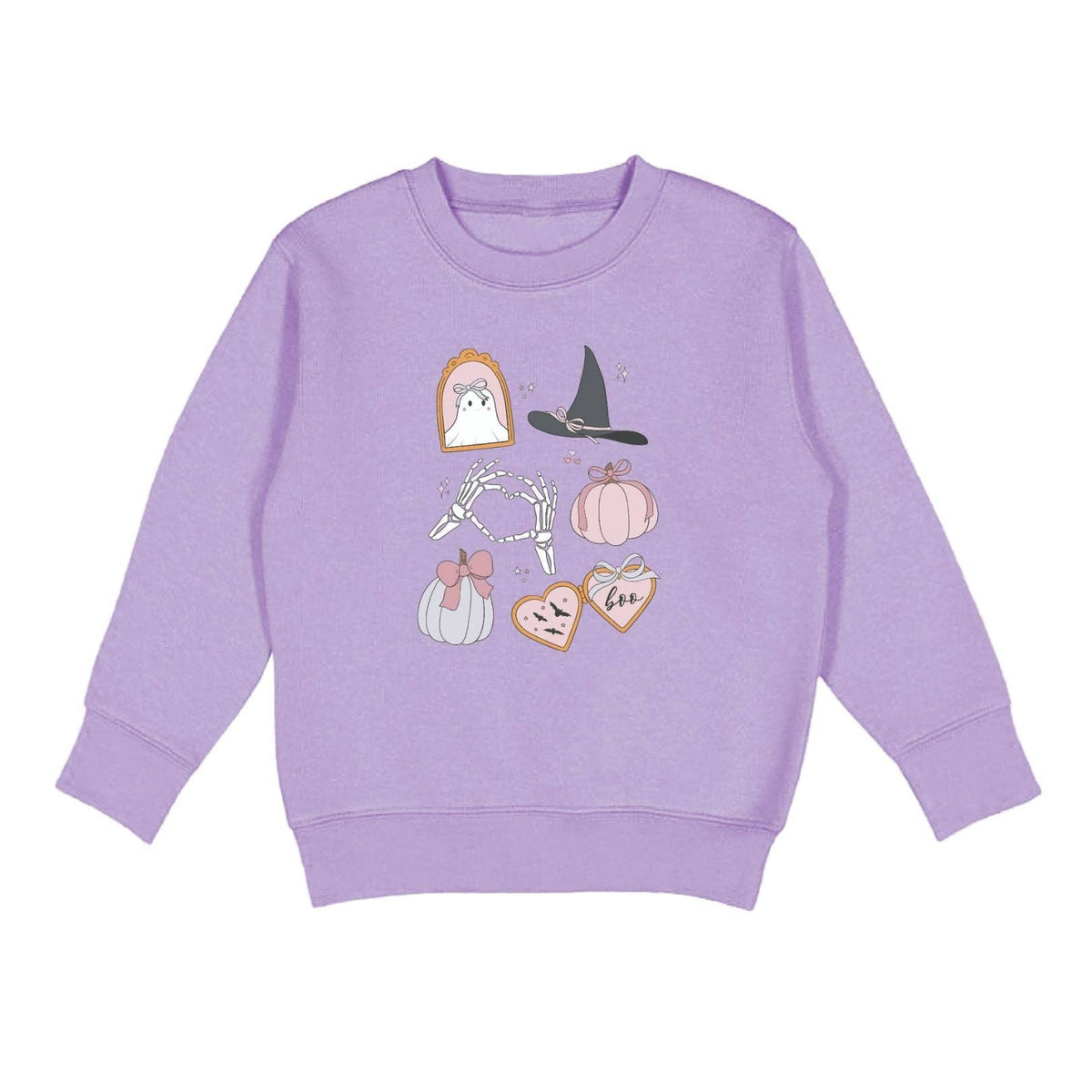 Spooky Girlie Halloween Sweatshirt - Kids Clothing