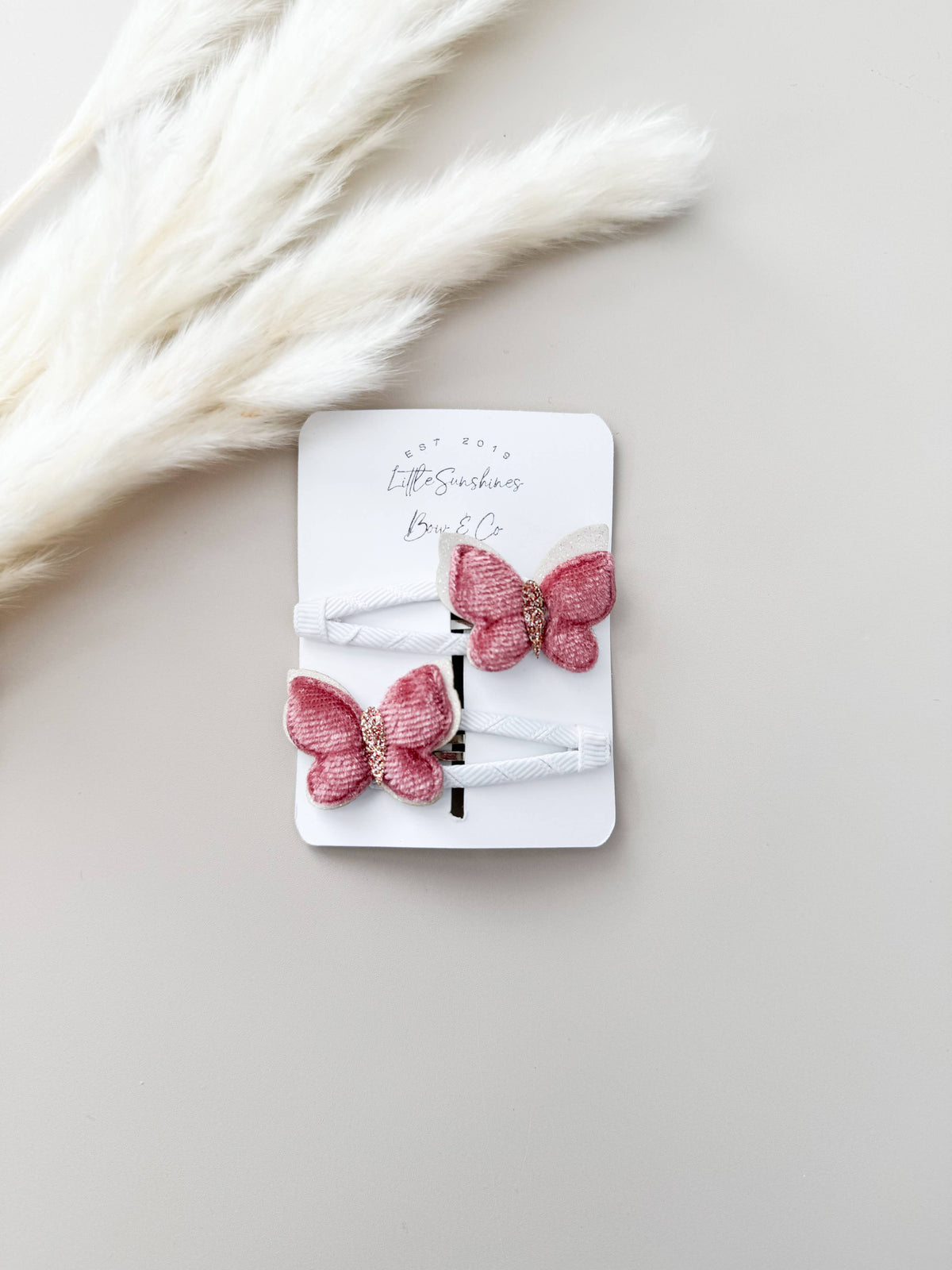 Velvet Butterfly Hair Clips