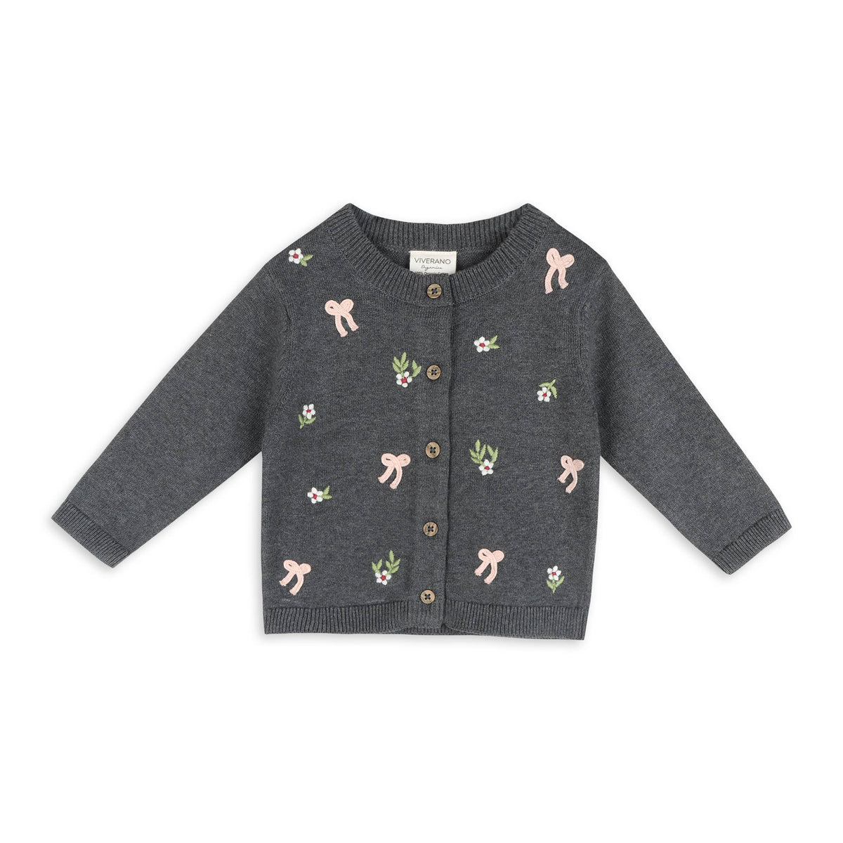 Hazel 3D Bow Knit Baby Cardigan (Organic Cotton)