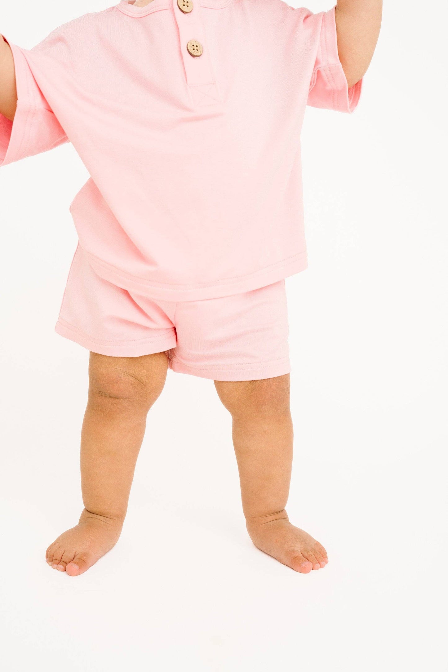 Peony Bamboo Button Slouchy Set