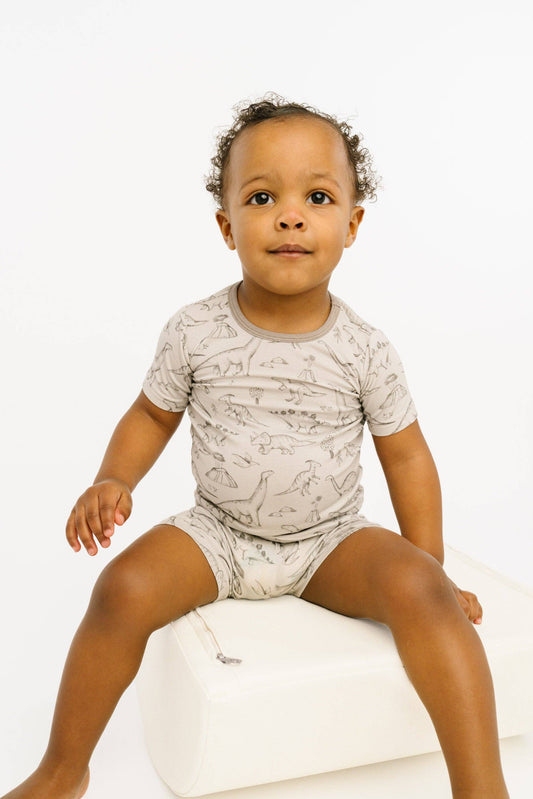 Dino Doodles Bamboo Shorts Set