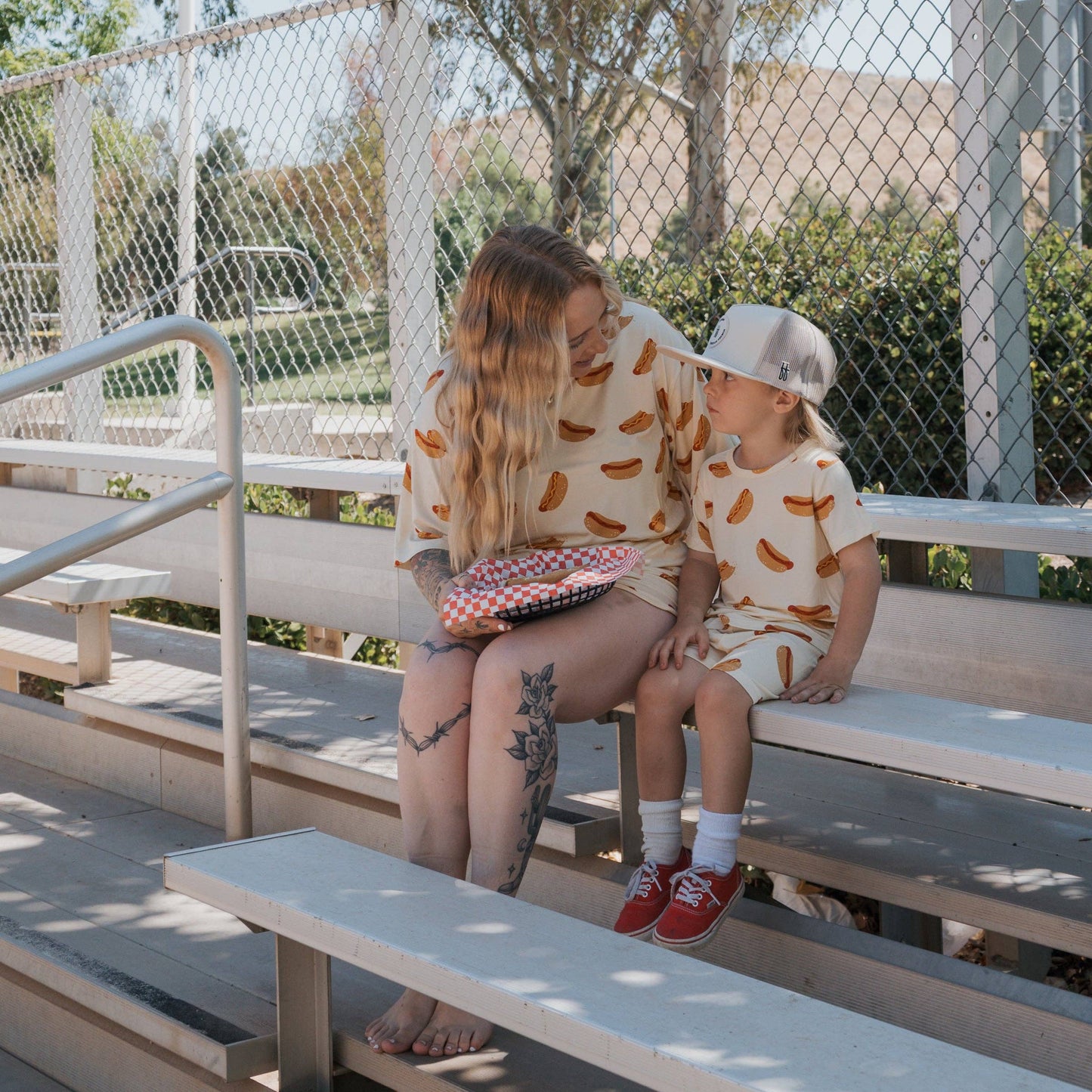 Bamboo Short Set | Hot Dogs