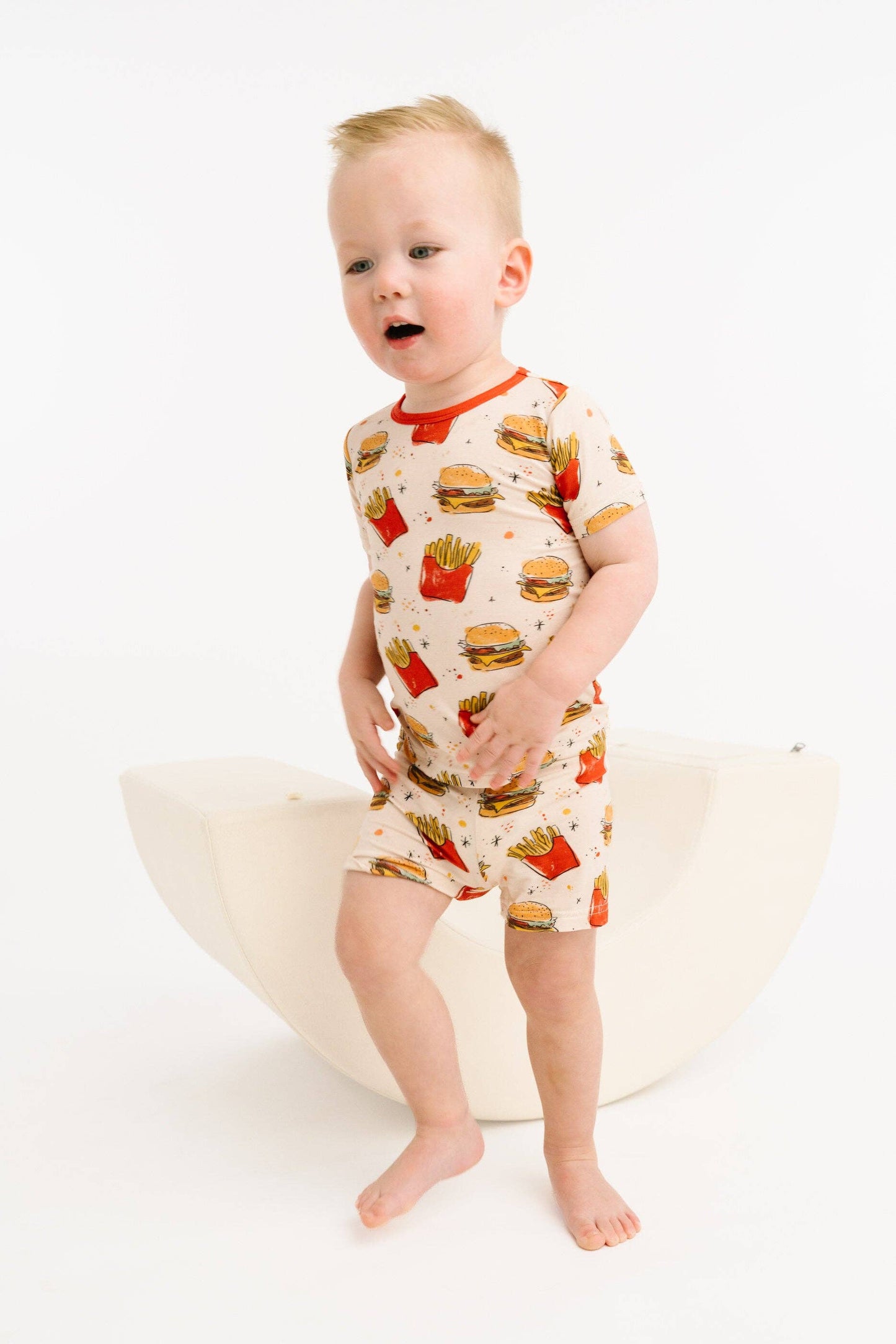 Cheeseburger Meal Bamboo Shorts Set