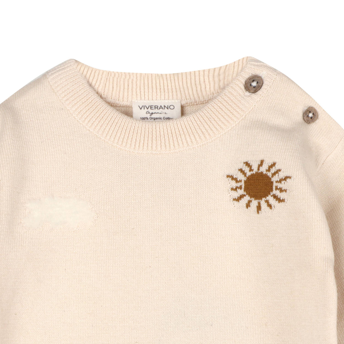 Farm Tractor Embroidered Sweater Knit Baby Pullover -Organic